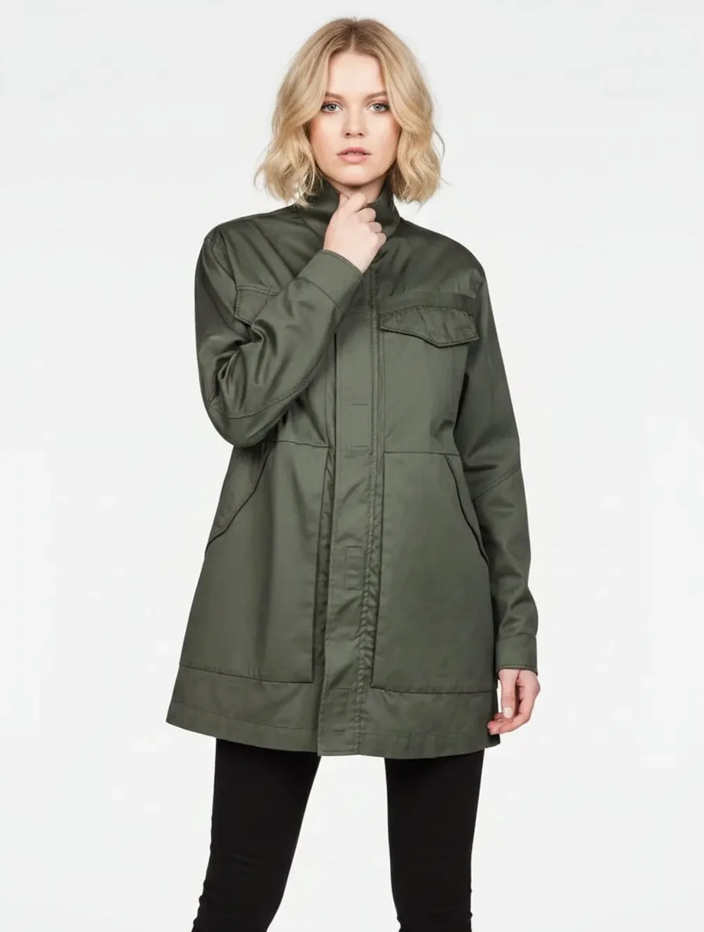 G-Star RAW Deline PST Green Cotton Field Jacket Women’s Large